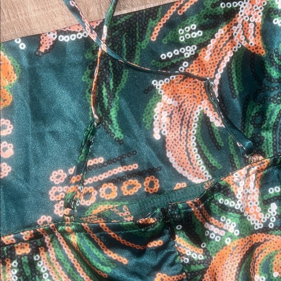 Floral Patterned Dress with Ruffle Hem - Picture 6 of 6